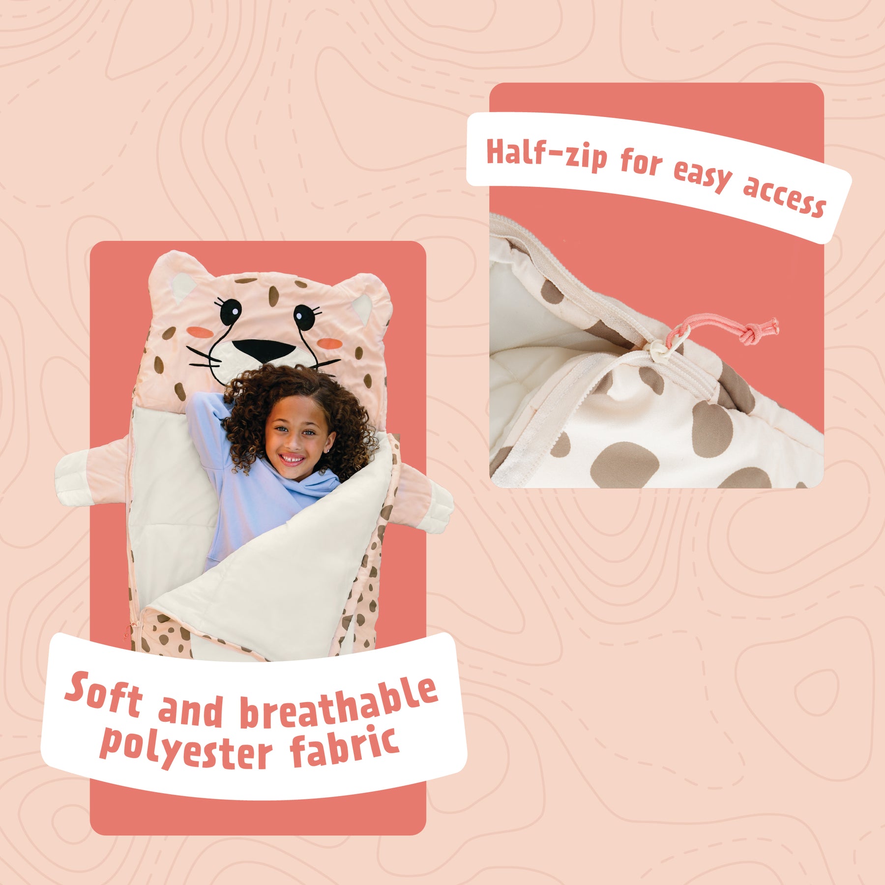 Cha Cha the Cheetah Kids' Sleeping Bag