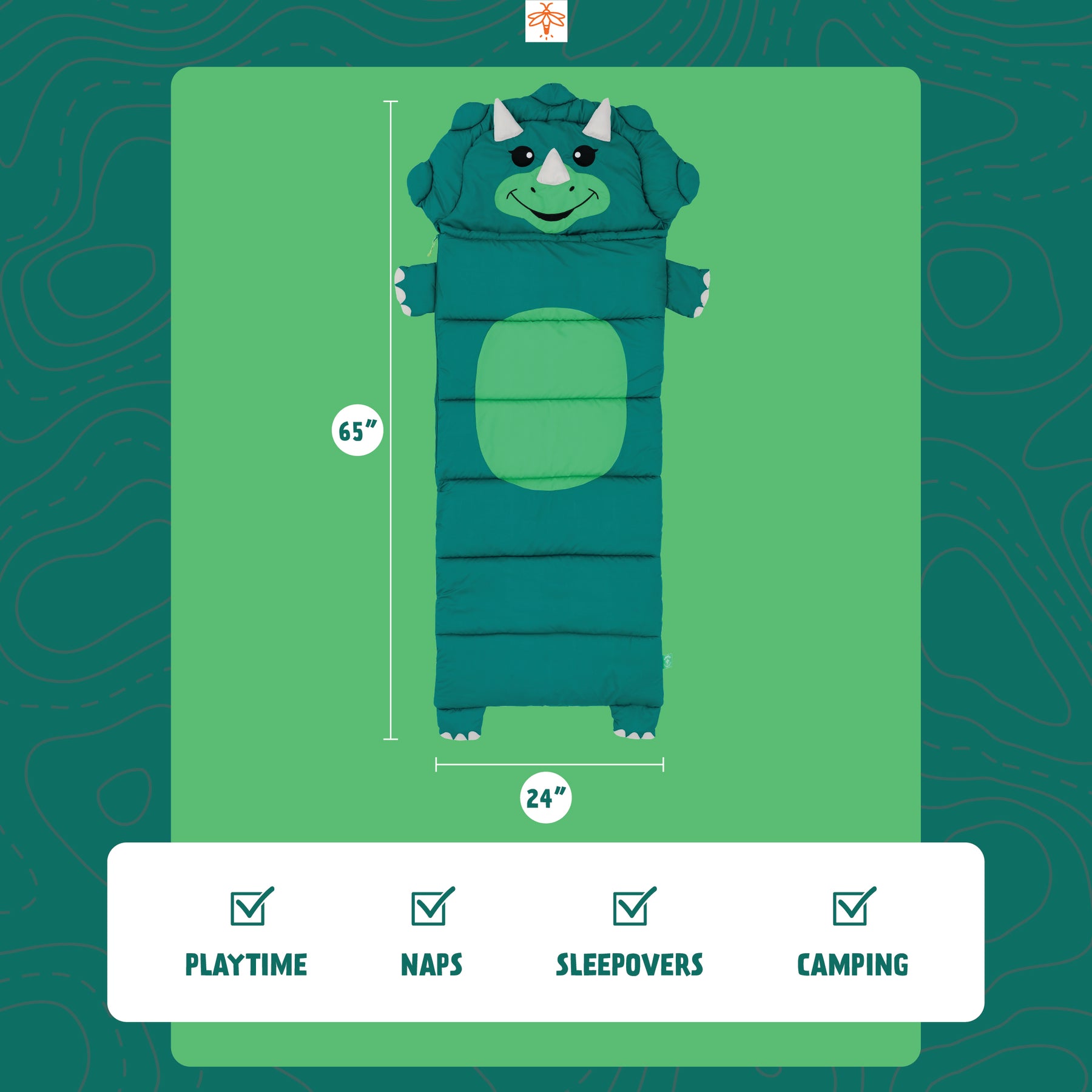 Chip the Dinosaur Kids' Sleeping Bag