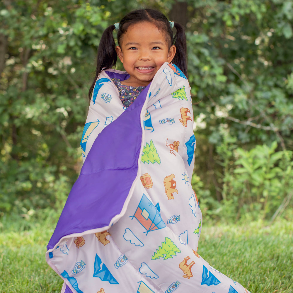 Youth Kids' Camping Blanket - Purple