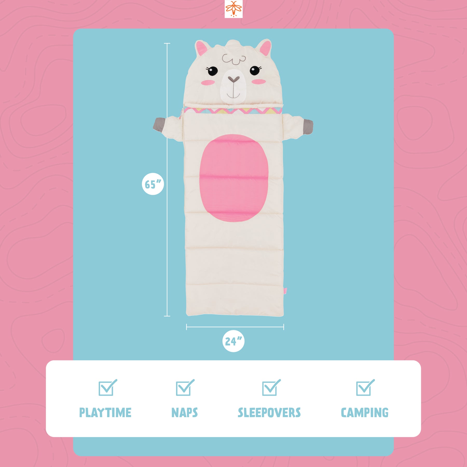 Izzie the Llama Kids' Sleeping Bag