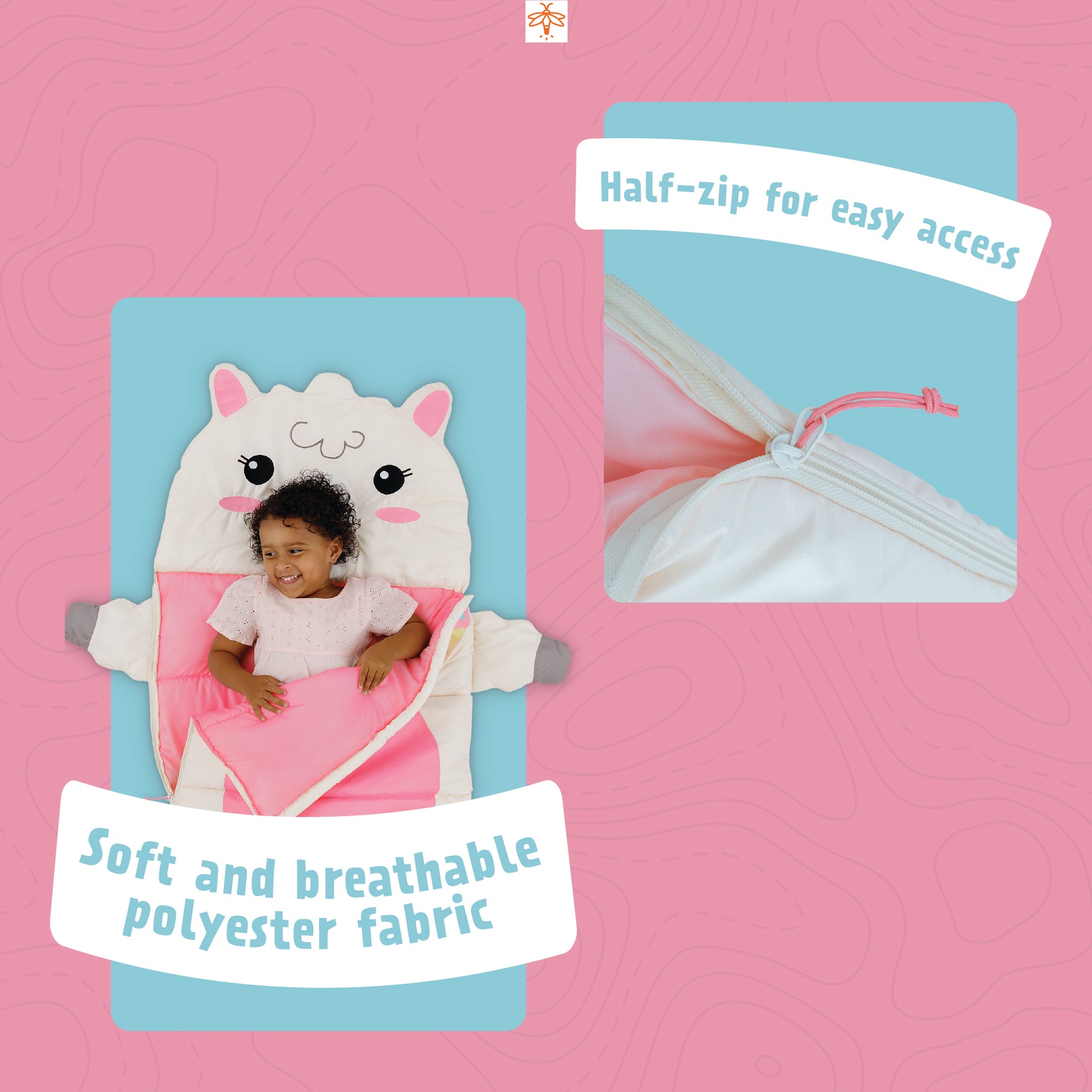 Izzie the Llama Kids' Sleeping Bag