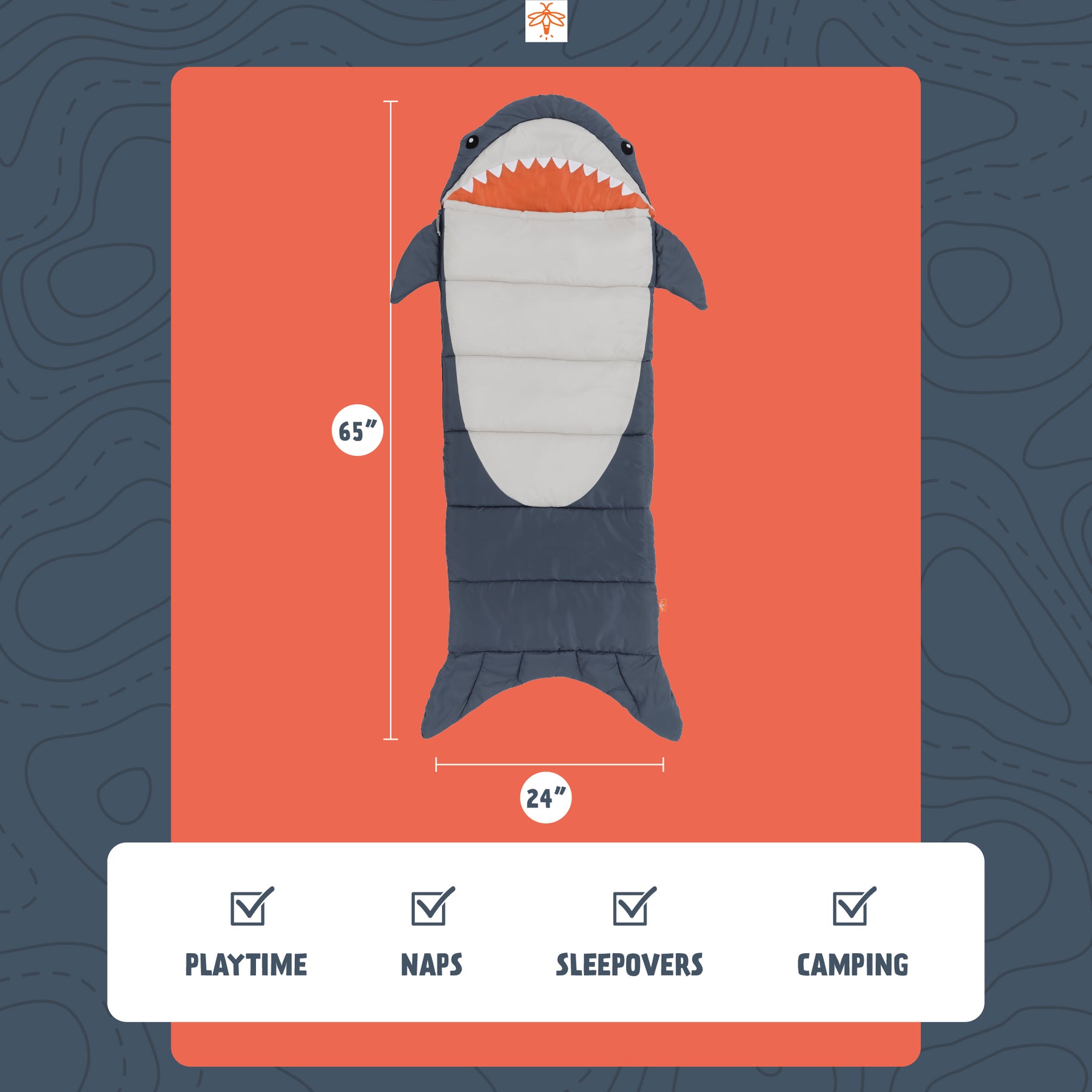 Finn the Shark Kids' Sleeping Bag