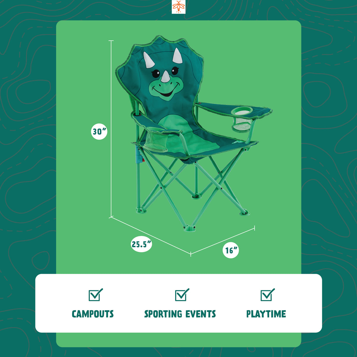 Chip the Dinosaur Kids' Camping Chair