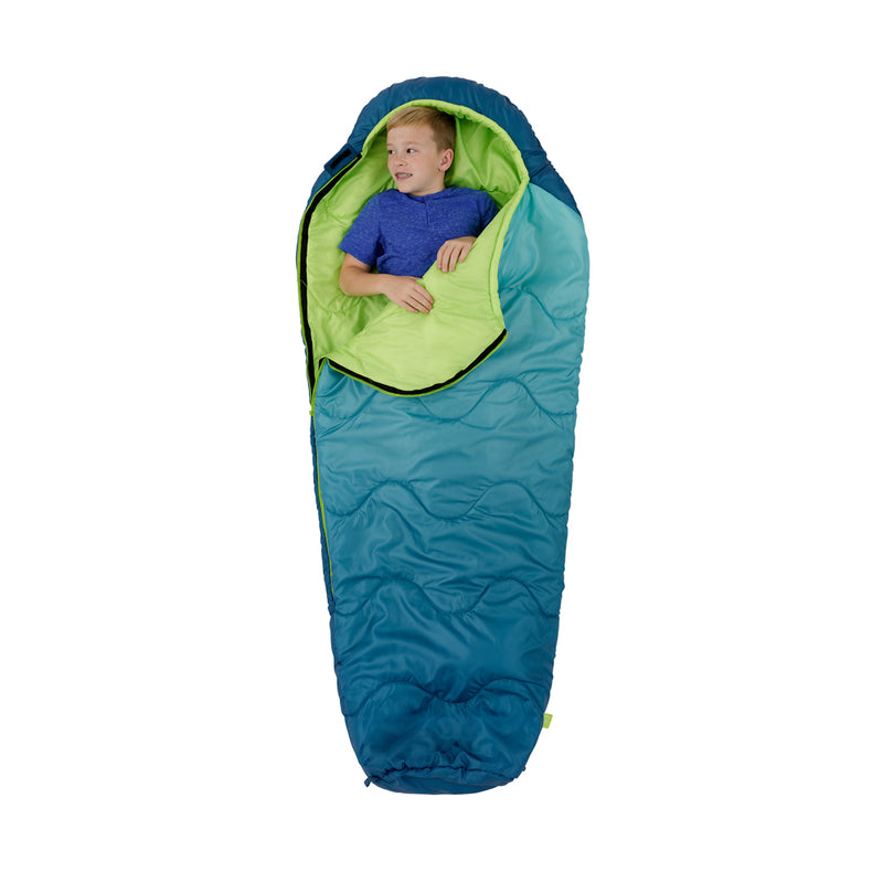 Youth Mummy Kids' Sleeping Bag Blue/Green