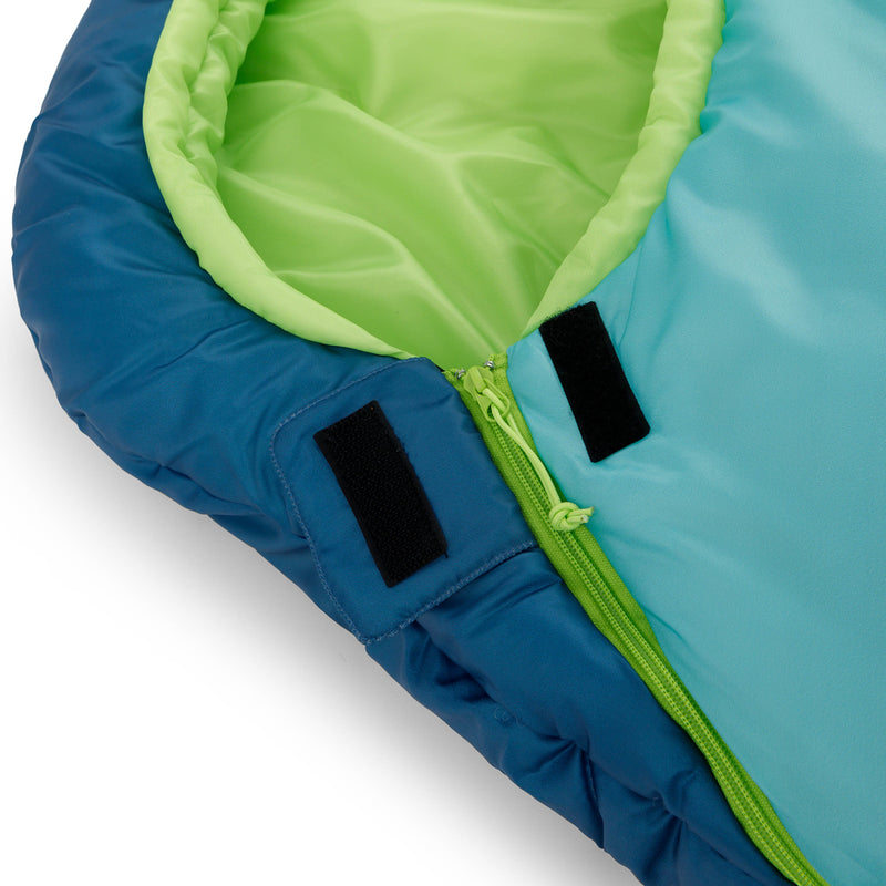 Youth Mummy Kids' Sleeping Bag Blue/Green